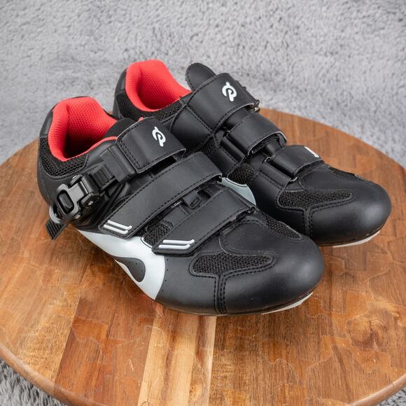 Peloton Cycling Shoes Size 39 Womens Size 8 With Cleats Black Red - Picture 1 of 6